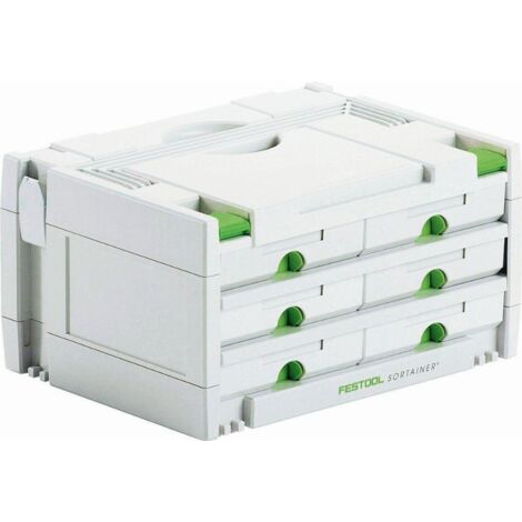 Festool – Boite de rangement Sortainer SYS3-SORT/6 – 6 tiroirs – Rangement durable pour outils – 491984 (1/10)