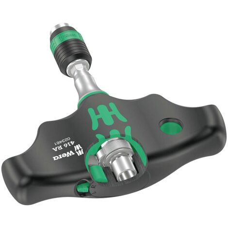 Porte-embouts à manche transversal Wera 416 RA avec fonction cliquet