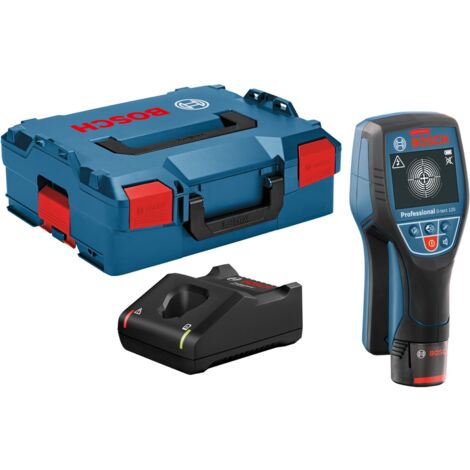 Bosch – Détecteur de métaux D-tect 120 12V – Détection jusqu'à 120 mm – Batterie Li-ion 1,5Ah – Inclus valise L-BOXX 136 - 0601081301