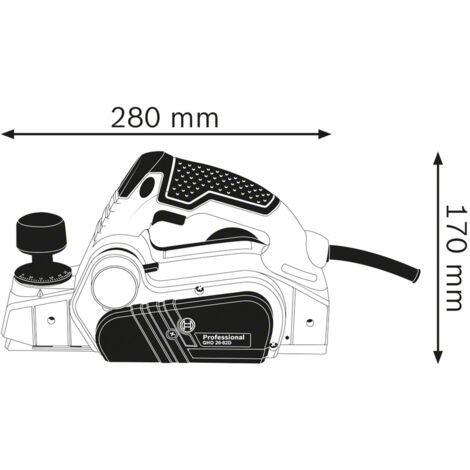 Rabot GHO 26-82 D Professional Bosch en kit dans un coffret pour artisans