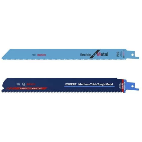 Bosch – Jeu de 25 lames de scie sabre 225mm – Bimétallique pour métal – Pas de denture 1,8mm – Expert Medium-Thick Tough Metal