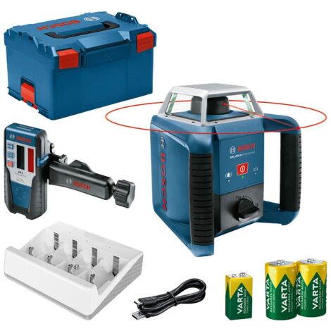 Bosch Professional – Laser rotatif 635 nm – Portée jusqu'à 400 m – Précision ± 2,4 mm à 30 m – Protection IP56 – 601061806 - LR 1 EN L