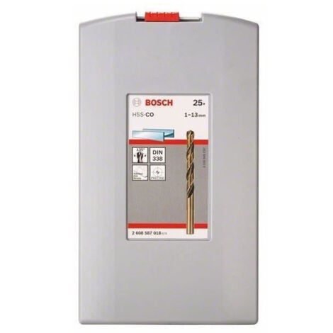 Jeu de forets à métaux HSS-Co (alliage de cobalt) ProBox 25 pièces Bosch 2608587018