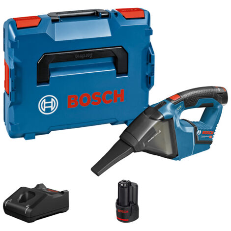Bosch Professional – Aspirateur à main sans fil 12V avec 2 batteries 3,0Ah – Dépression 45 mbars – Pour saletés fines et copeaux – Coffret L-BOXX - 06019E3003