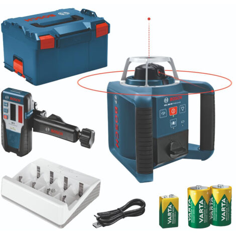Bosch – Niveau à bulle laser rotatif – Faisceau laser rouge 635 nm – Portée jusqu'à 300 m avec récepteur – Précision ± 3 mm à 30 m – Protection IP54 - GRL 300 HV (1/5)
