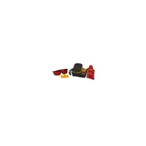Laser rotatif entièrement automatique DCE074D1R DeWALT, 18 V rouge, 1x 2,0 Ah et chargeur