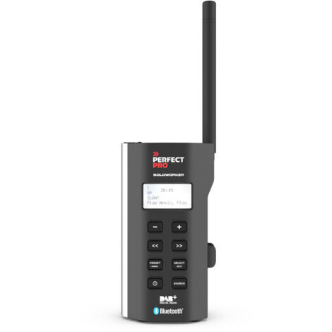 Radio de chantier DAB+ FM Bluetooth – Alimentation batterie lithium-ion – Résistant aux chocs – Autonomie 10-16h – IP64 – Perfectpro - Y160572