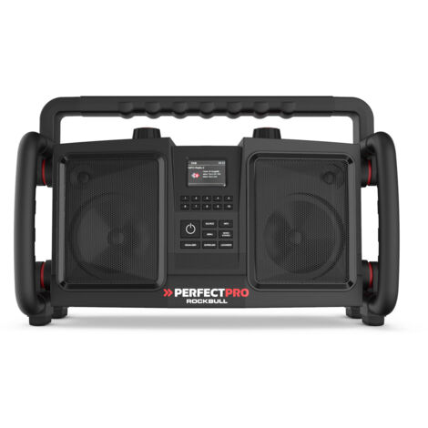 PerfectPro Radio de chantier ROCKBULL avec batterie intégrée + chargeur