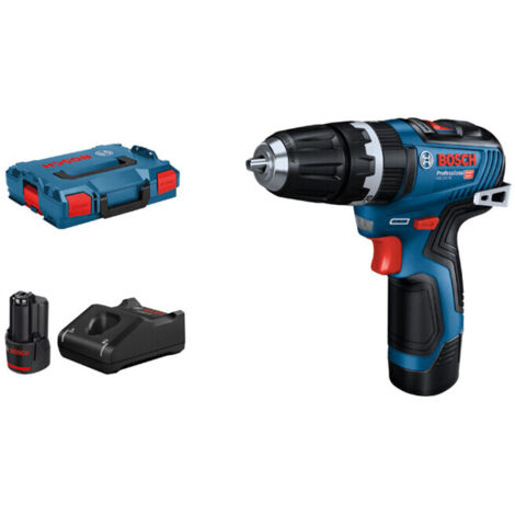 Bosch – Perceuse à percussion 12V – 2 batteries 3.0Ah – Moteur sans balais – Vitesse 1750 tr/min – Pour maçonnerie et bois dur - 12V-35
