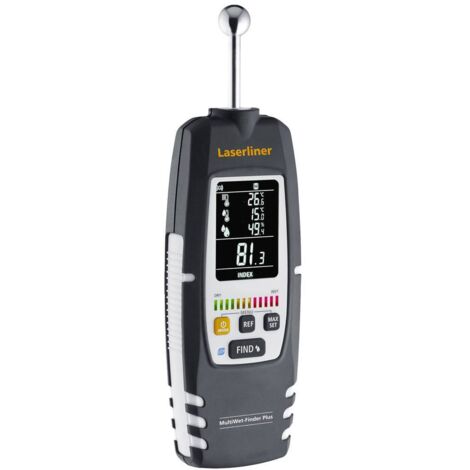 Laserliner – Détecteur d'humidité électronique MultiWet-Finder Plus – Mesure capacitive non destructive – Affichage LED – Pour murs, sols et plafonds