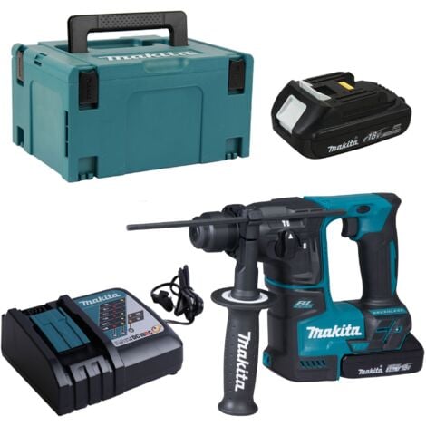 Makita Marteau perforateur sans fil 18V DHR171RAJ SDS+ avec 2x 2,0 Ah batterie + chargeur en MAKPAC 3