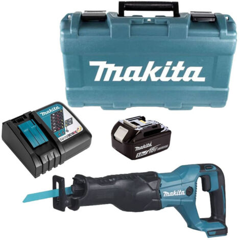 Makita – Scie sabre sans fil 18V DJR186RT – 5Ah – Capacité de coupe jusqu'à 255mm bois – Moteur Brushless – Coffret avec chargeur rapide
