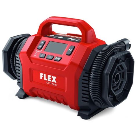 Flex – Compresseur à batterie 11 bar – Débit d'air max 13 l/min – Système de gestion électronique – Léger 1,9 kg – Pour gonflage matelas pneumatiques (1/7)
