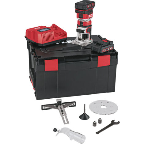 Flex Défonceuse et affleureuse sans fil 18 V - CER 18.0-EC/2.5 Set, 2x 2,5 Ah et chargeur en L-BOXX