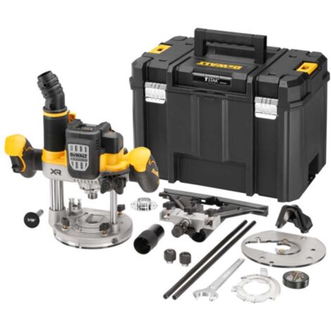Dewalt – Défonceuse sans fil 18V – Moteur Brushless – Profondeur de plongée 70 mm – Vitesse variable 11000-23000 tr/min – Compatible pinces 8/12 mm – DCW620NTXJ (1/10)