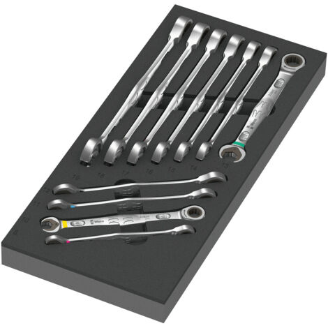 Wera – Insert en mousse 6000 Joker Set 1 – 11 clés mixtes à cliquet – Pour servante d'atelier Tool Rebel – Identification rapide des pièces (1/5)