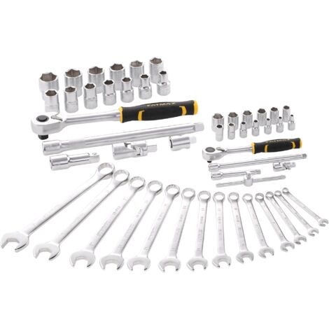 Stanley – Jeu de clés combinées 49 pièces – 13 clés à molette ¼" (4 à 14mm) – 14 clés combinées (6 à 19mm) – FMMT828271