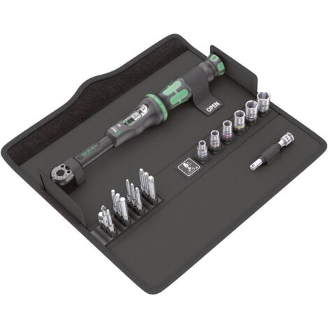 Wera – Clé dynamométrique à cliquet 1/4'' – Plage de couple 2,5-25N·m – Précision ±4% – Longueur 290mm – 45 dents avec clic audible - C059791
