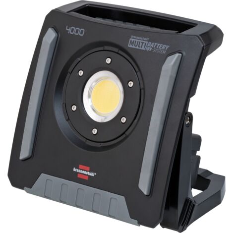 Brennenstuhl – Projecteur portatif LED 4000MA rechargeable 40W 4500lm IP65 – Compatible batteries 18V – Support anti-basculement – 1173140400