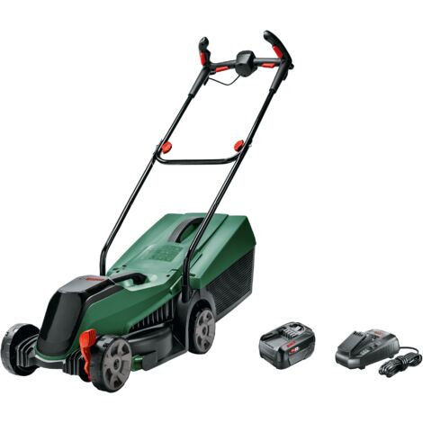 Tondeuse à gazon sans fil Bosch CityMower 18V-32-300 (1 batterie, système 18 volts, largeur de coupe : 32 cm, pour pelouses jusqu'à 300 m²)
