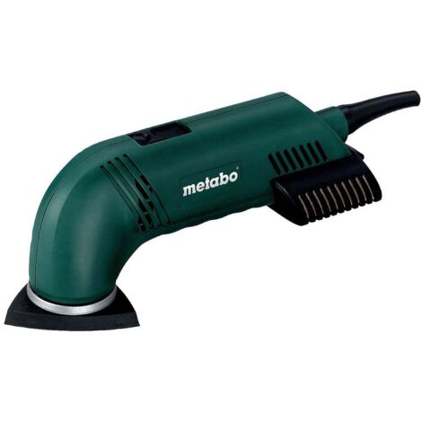 Metabo – Ponceuse triangulaire 280W – Vitesse oscillation 14.000-22.000/min – Patin rotatif pour coins – Coffret avec accessoires