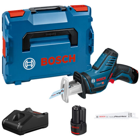 Scie sans fil GSA 12V-14 Professional Bosch 2x batteries 3,0 Ah + chargeur en L-BOXX