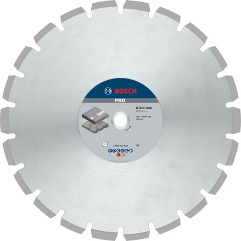 Disque à tronçonner diamanté Best for Asphalt Bosch 450 x 25,40 x 3,6 x 12 mm (1/5)