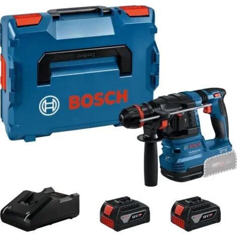 Bosch – Marteau perforateur sans fil 18V – 2 x batteries 4.0Ah – Moteur sans balais – KickBack Control – Pour béton, brique, bois et acier - 18V-22