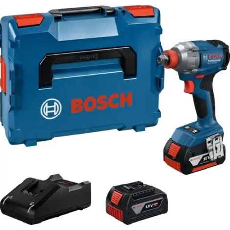 Bosch Professional – Visseuse à chocs sans fil 18V – Couple 285 Nm – 2 vitesses – 2 batteries 4.0Ah – Chargeur rapide GAL 18V-40 – Coffret L-BOXX - 18V-285 (1/5)