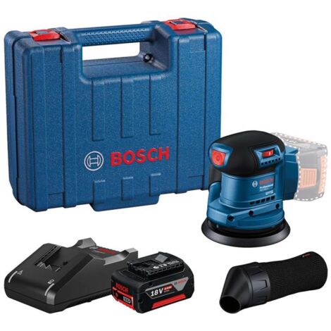 Bosch Outillage - Ponceuse excentrique 18V 125 mm, 1 batterie Ah Li-Ion, chargeur 06013A5021