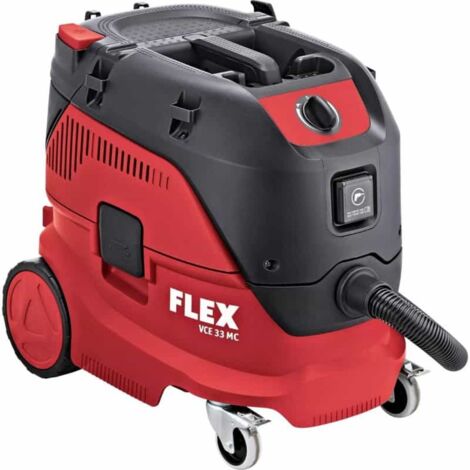 Flex – Aspirateur professionnel 33L – Puissance 1400W – Dépression 25000Pa – Pour chantiers humides et poussières fines – Accessoires inclus - VCE 33 L MC