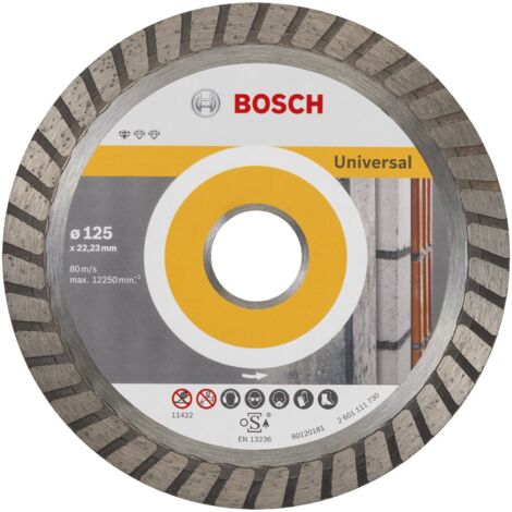 Disque de coupe diamant standard pour turbo universel, 125x22,23x2x10 mm, lot de 10