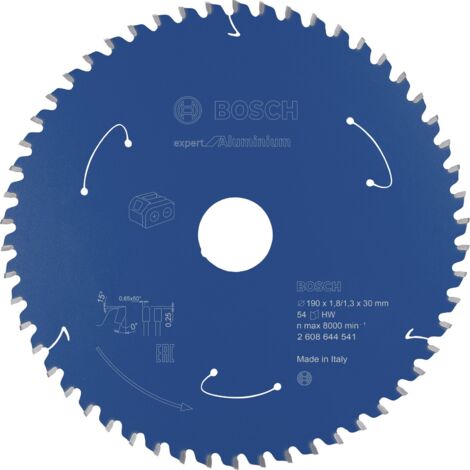 Lame de scie circulaire 190x1.8/1.3x30 Z54 BoschExpert for Alu