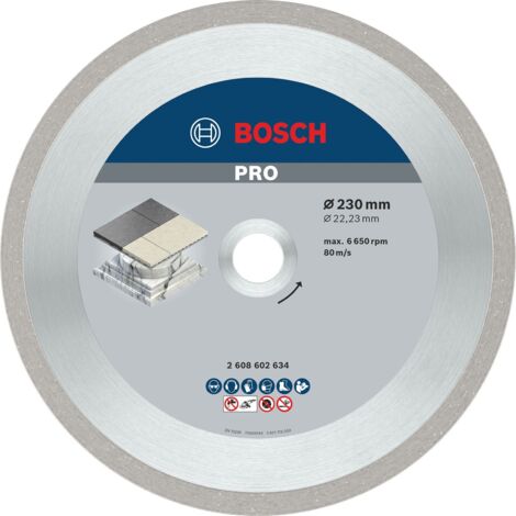 Disque à tronçonner diamanté PRO Ceramic Bosch, 230 x 22,23 mm