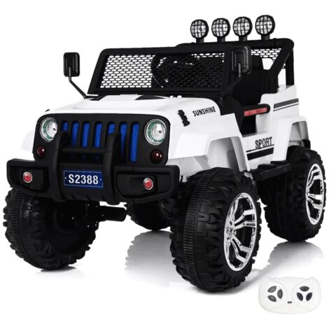 Jeep 4x4 Elektrofahrzeug für Kinder 12V - Weiß