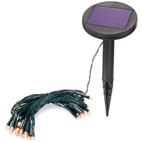 Guirlande solaire 24 leds blanc chaud