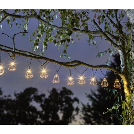 Guirlande solaire Geo x10 lanternes , Leds blanc chaud x10