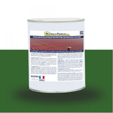Etanchéité Elastique Protection Décoration Toiture - 2.5 Kg Vert Gazon - MATPRO (1/5)