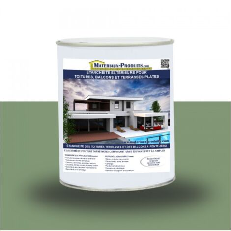 Etanchéité Extérieure pour Toitures, Balcons et Terrasses Plates - 1 Kg Vert clair - MATPRO (1/4)