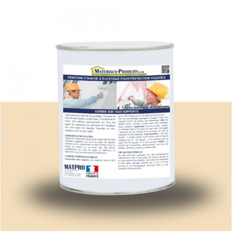 Peinture étanche & élastique pour protection façade - 6 Kg Coquille d'oeuf - MATPRO (1/5)