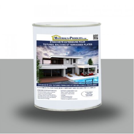 Etanchéité Extérieure pour Toitures, Balcons et Terrasses Plates - 10 Kg Gris ciment - MATPRO