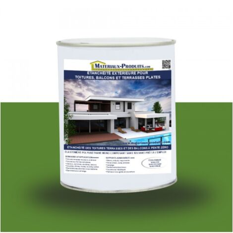 Etanchéité Extérieure pour Toitures, Balcons et Terrasses Plates - 5 Kg Vert Gazon - MATPRO (1/4)