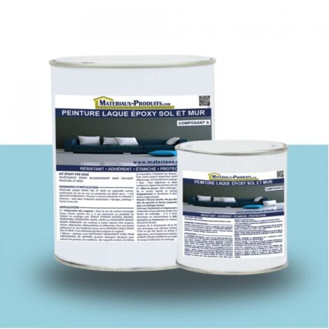 Peinture laque Epoxy Sol et Mur - 20 Kg Utilisation professionnelle Bleu piscine - MATPRO (1/5)