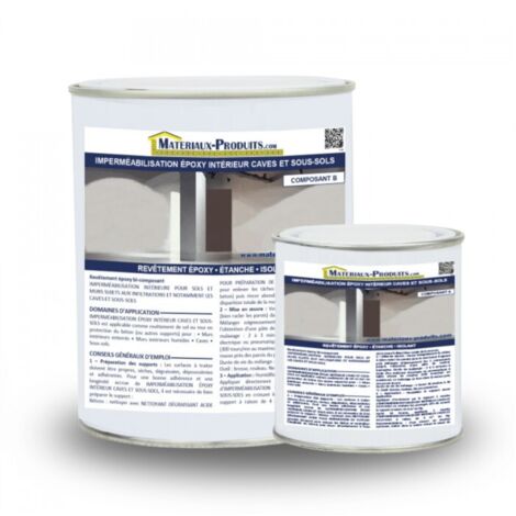 Impermeabilisant Époxy intérieur caves et sous-sols - 5 Kg Blanc - MATPRO