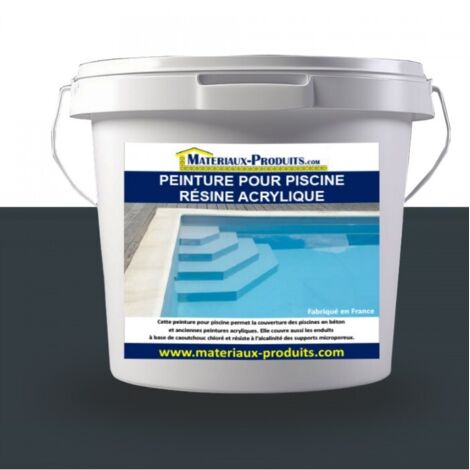 Peinture pour piscine résine Acrylique - 5 L Gris anthracite - MATPRO (1/4)