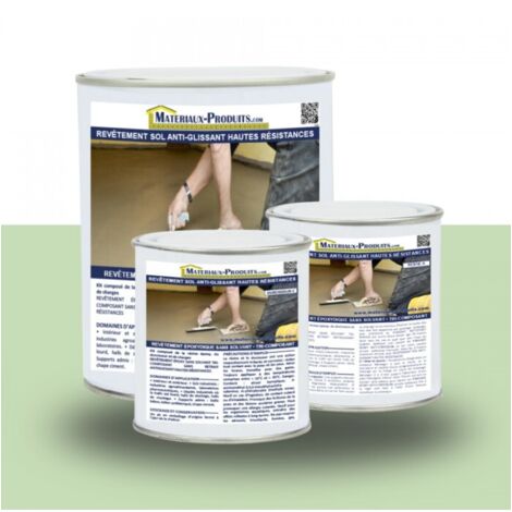 Revêtement sol anti-glissant hautes résistances - 10 Kg Vert Pastel - MATPRO (1/4)