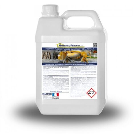 Décapant passivant liquide du béton et de la rouille - 2.8 kg Incolore - MATPRO (1/3)