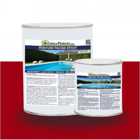 Peinture Piscine Epoxy - 5 Kg Rouge brique - MATPRO (1/5)