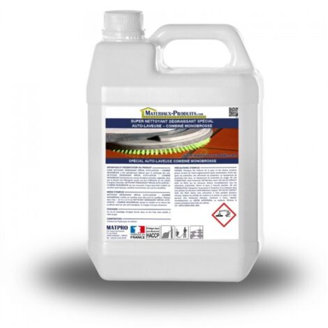 Super nettoyant dégraissant spécial auto-laveuse - combine monobrosse - 5 L Incolore - MATPRO