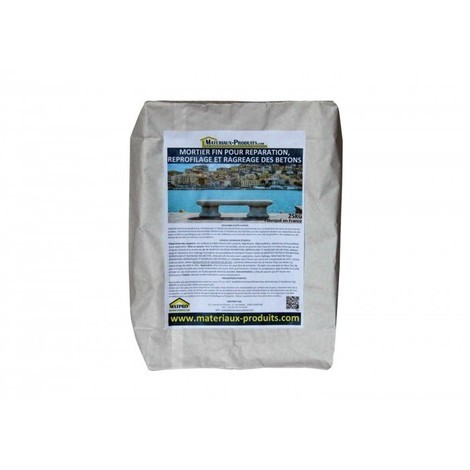 Mortier fin pour réparation, reprofilage et ragréage des betons - 25 Kg Gris - MATPRO (1/3)